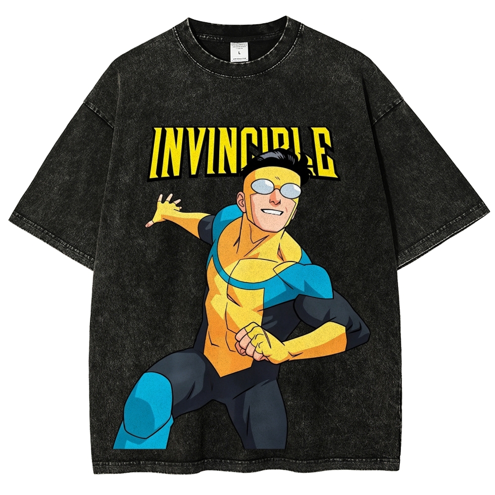 Invincible Unisex Fit Washed T-Shirt 2605011795