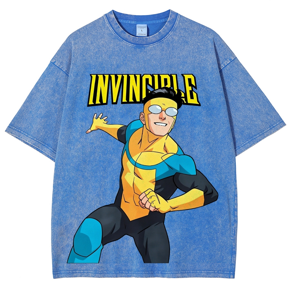 Invincible Unisex Fit Washed T-Shirt 2605011795