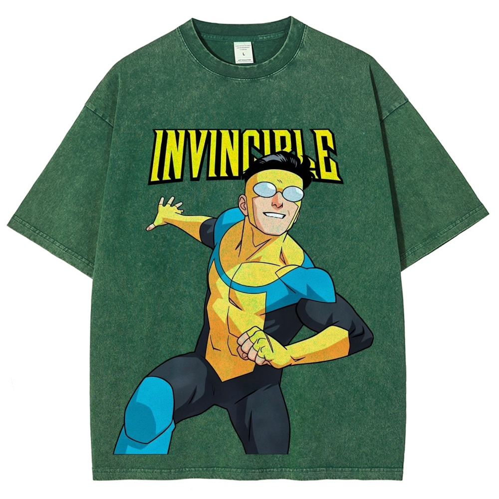 Invincible Unisex Fit Washed T-Shirt 2605011795