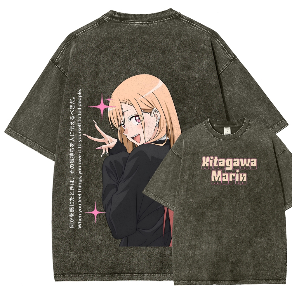 My Dress-Up Darling Marin Kitagawa Unisex Fit Washed T-Shirt 2605015559