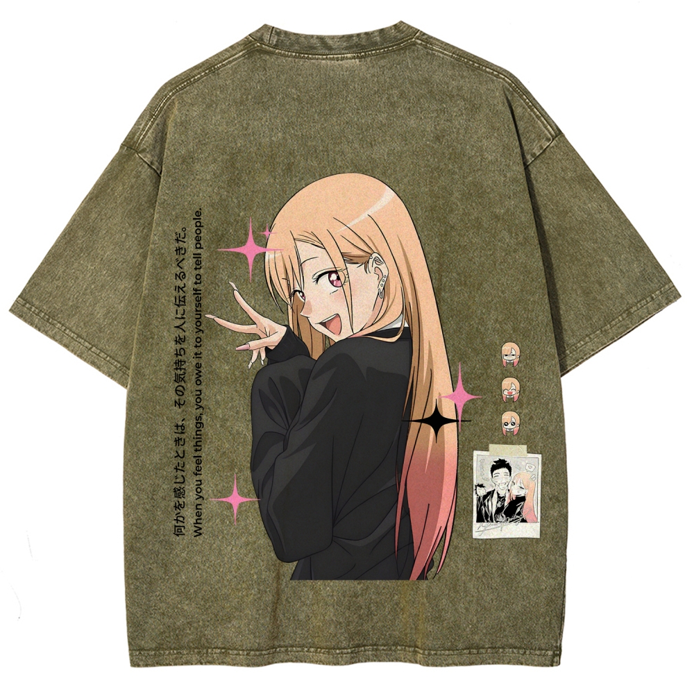 My Dress-Up Darling Marin Kitagawa Unisex Fit Washed T-Shirt 2605015559