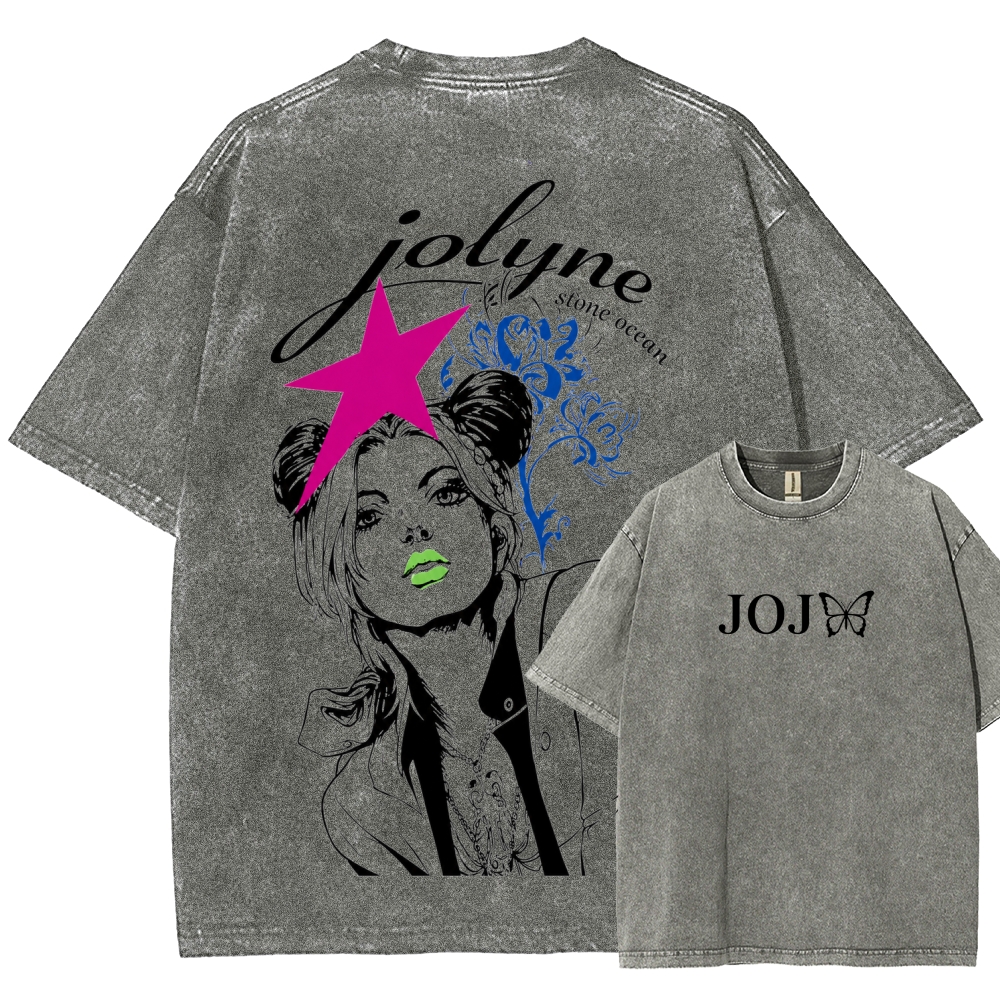 Jojo's Bizarre Adventure Unisex Fit Washed T-Shirt 2606005565