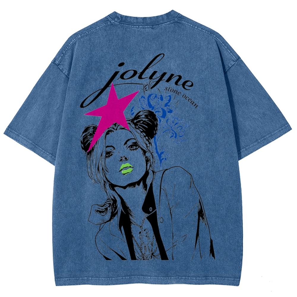 Jojo's Bizarre Adventure Unisex Fit Washed T-Shirt 2606005565