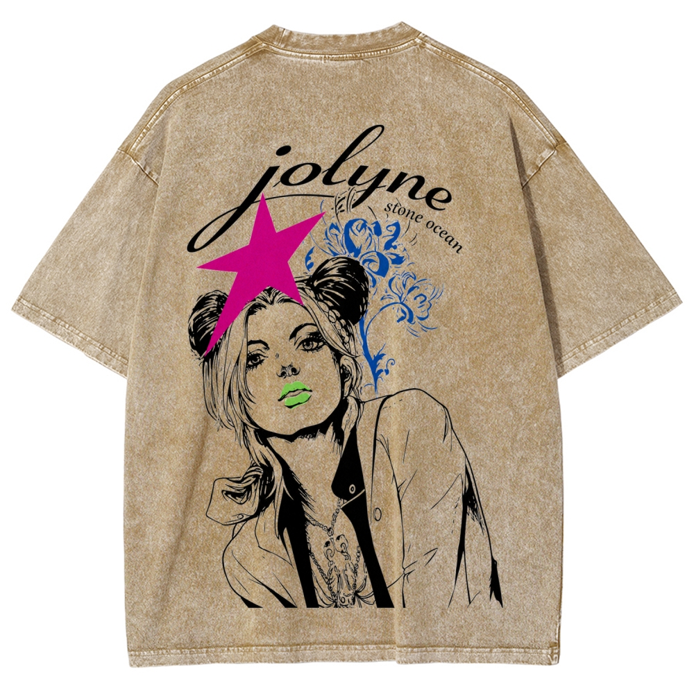 Jojo's Bizarre Adventure Unisex Fit Washed T-Shirt 2606005565