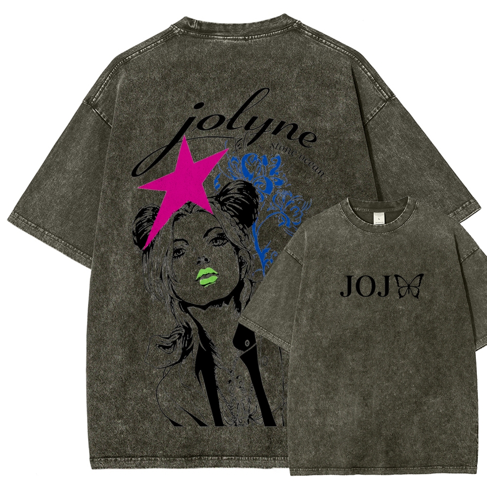 Jojo's Bizarre Adventure Unisex Fit Washed T-Shirt 2606005565