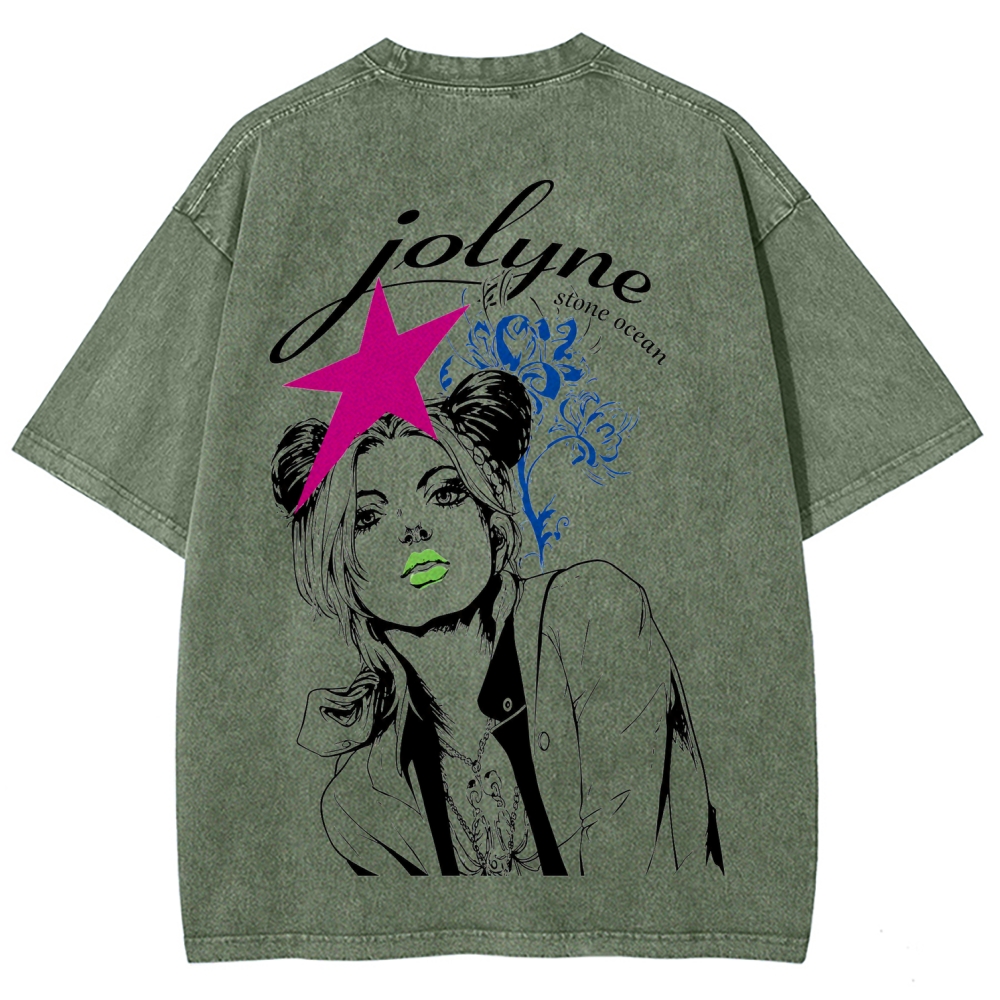 Jojo's Bizarre Adventure Unisex Fit Washed T-Shirt 2606005565