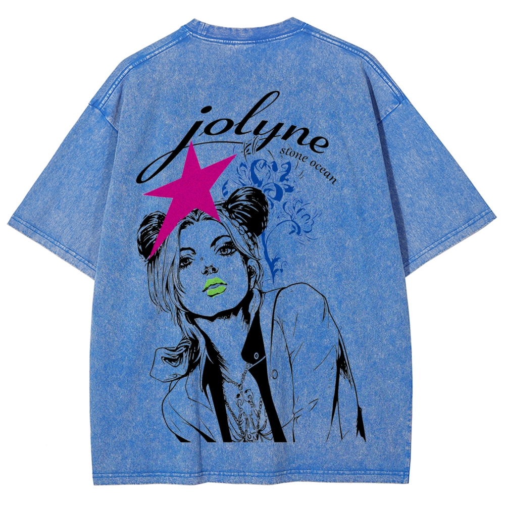 Jojo's Bizarre Adventure Unisex Fit Washed T-Shirt 2606005565