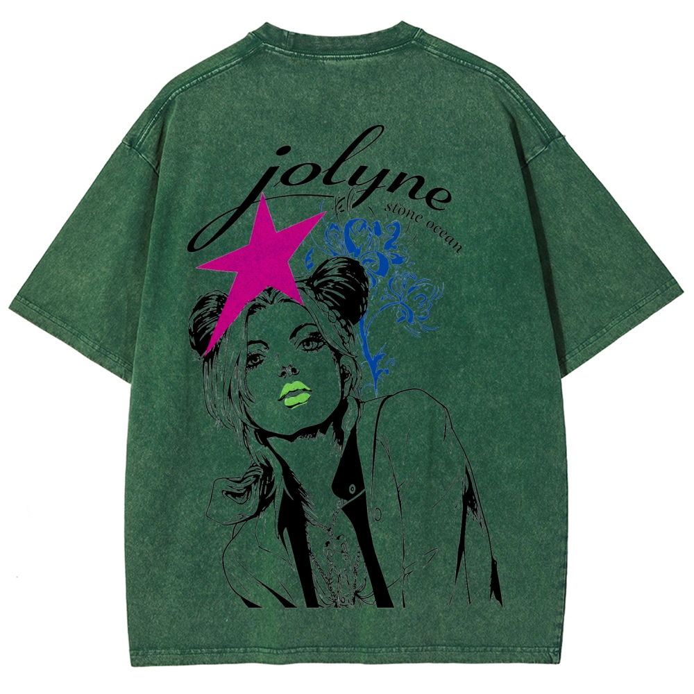 Jojo's Bizarre Adventure Unisex Fit Washed T-Shirt 2606005565
