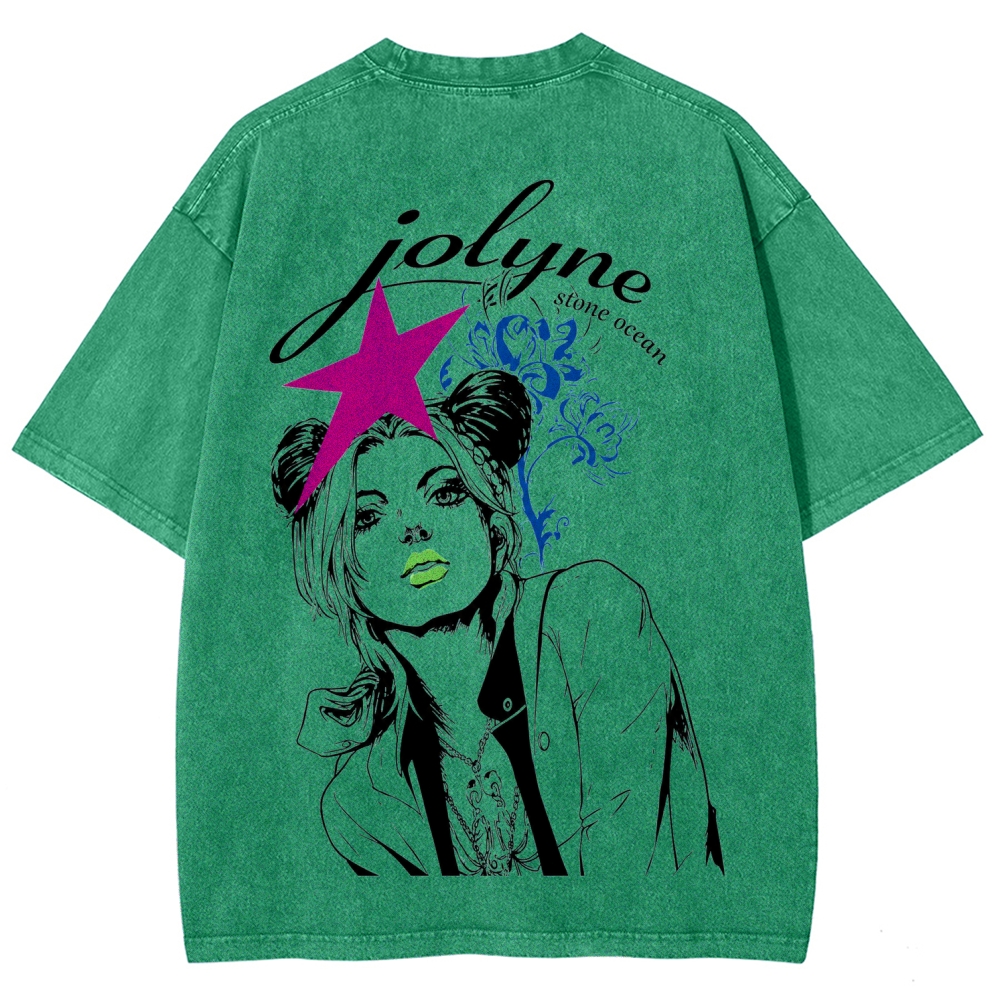 Jojo's Bizarre Adventure Unisex Fit Washed T-Shirt 2606005565