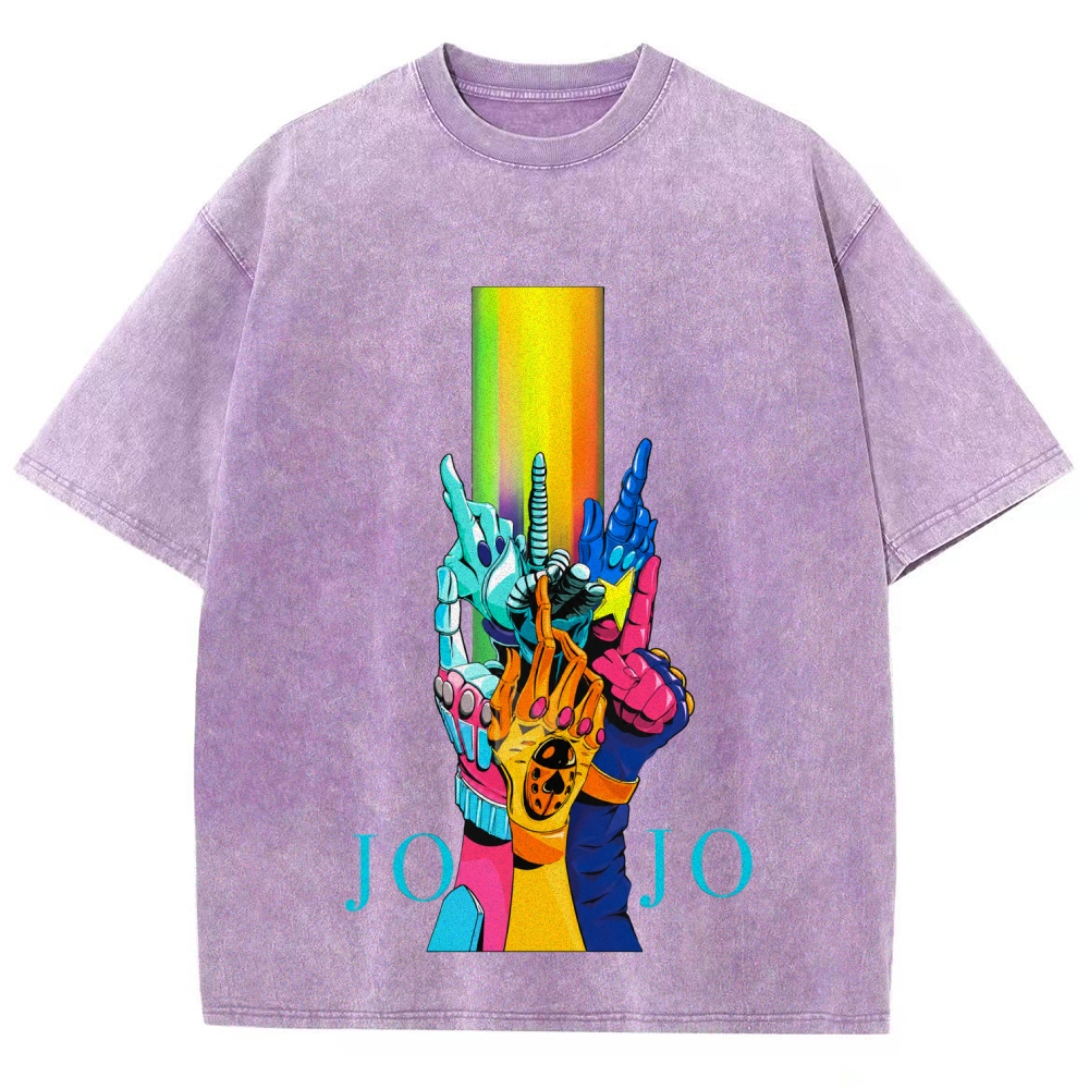Jojo's Bizarre Adventure Unisex Fit Washed T-Shirt 2606005566