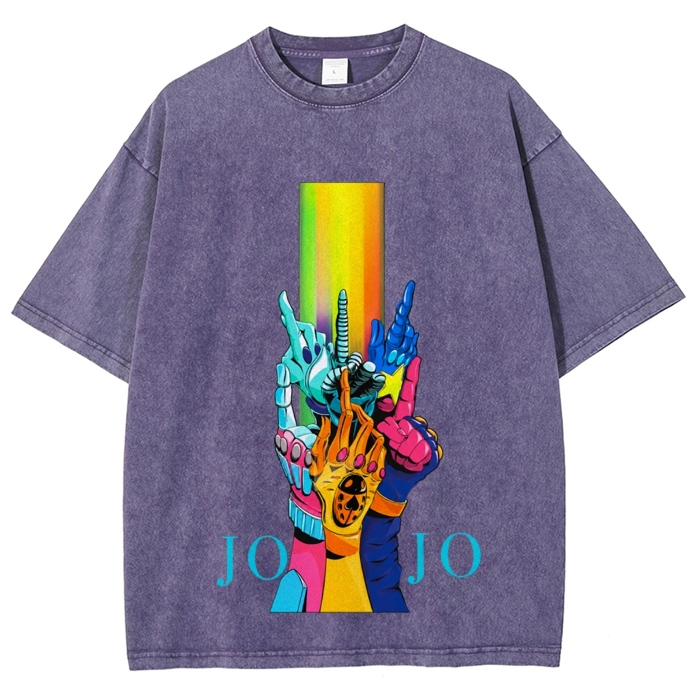 Jojo's Bizarre Adventure Unisex Fit Washed T-Shirt 2606005566