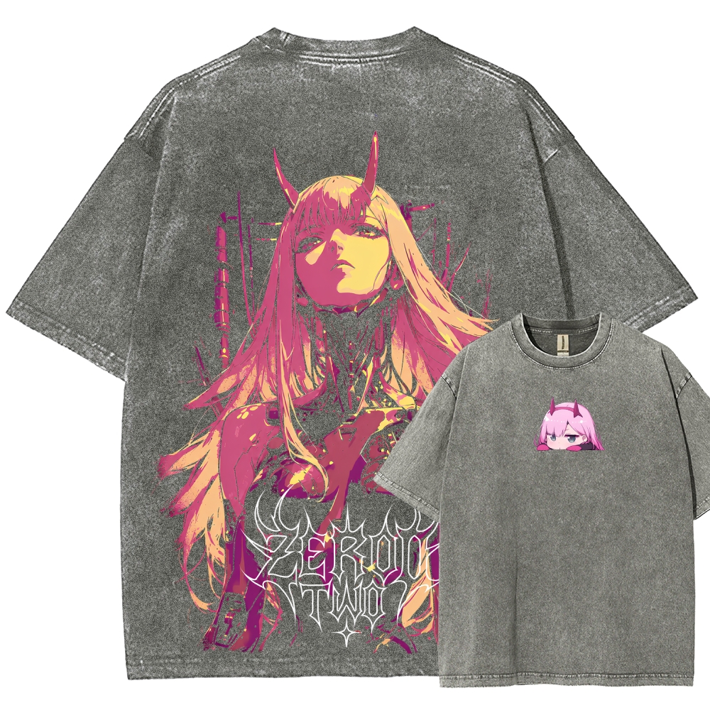 Darling in the Franxx Unisex Fit Washed T-Shirt 2606006019