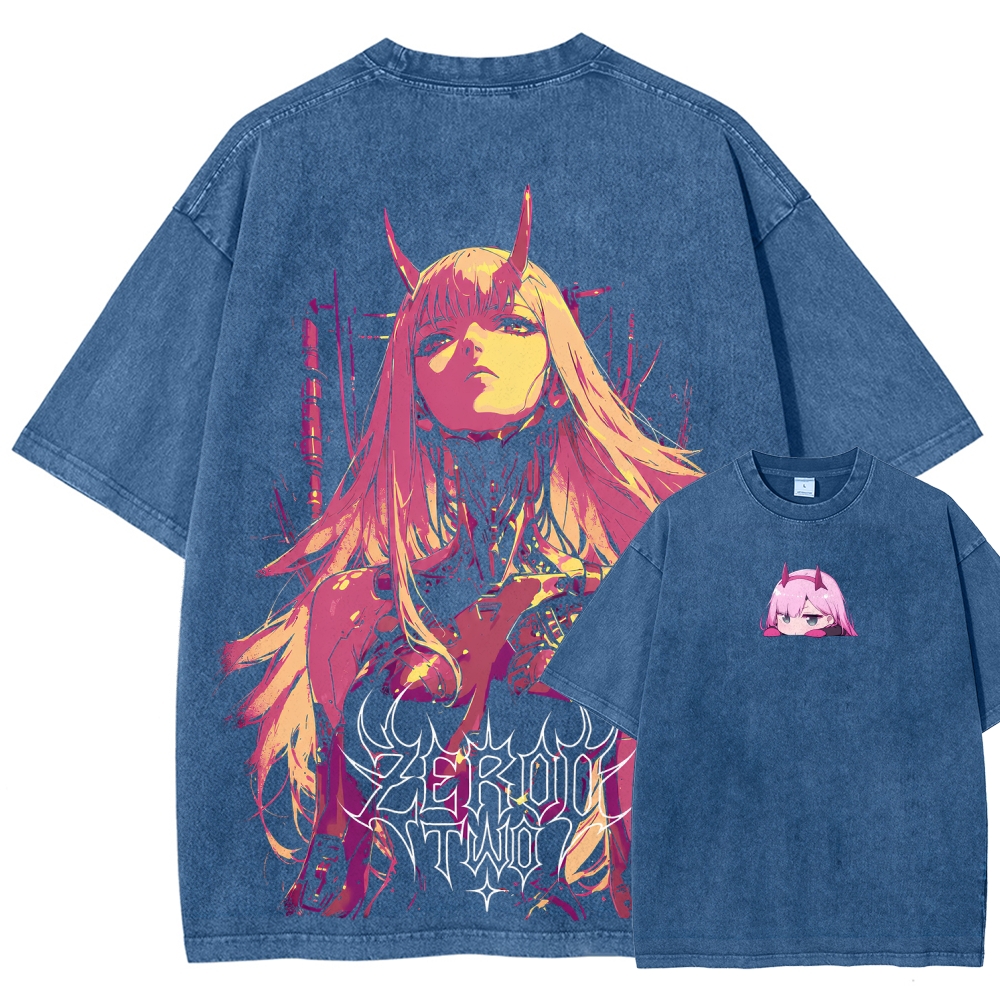 Darling in the Franxx Unisex Fit Washed T-Shirt 2606006019