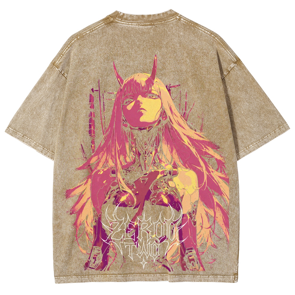 Darling in the Franxx Unisex Fit Washed T-Shirt 2606006019