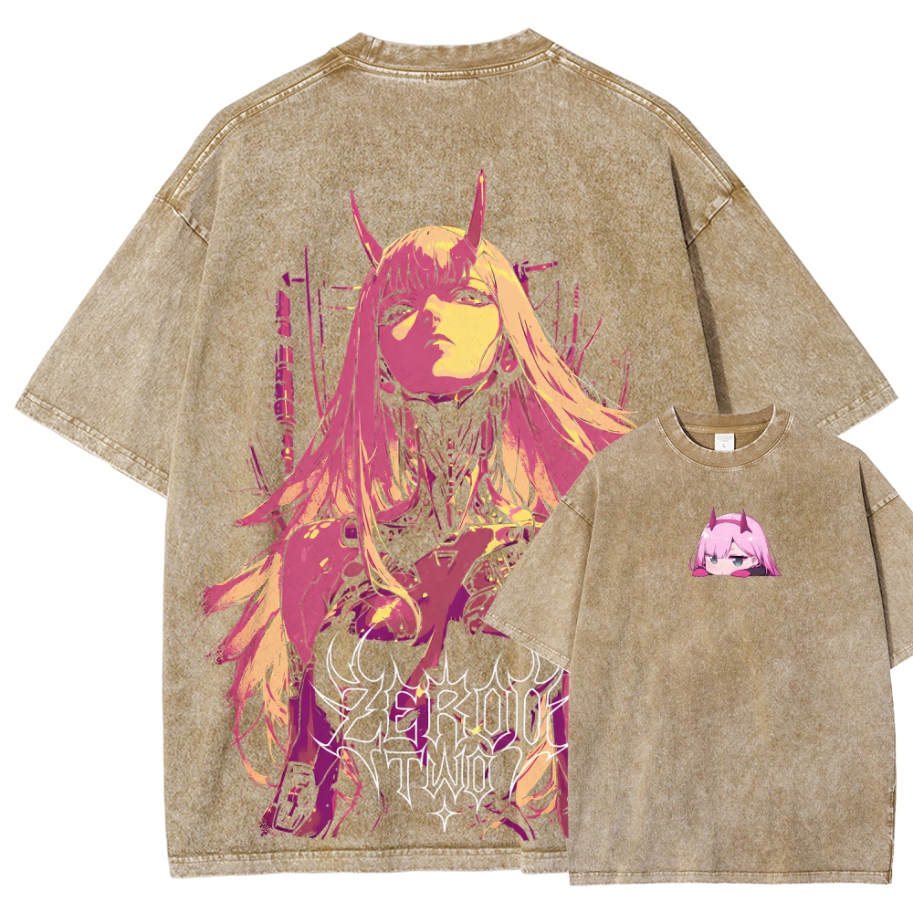 Darling in the Franxx Unisex Fit Washed T-Shirt 2606006019