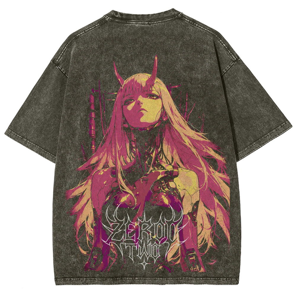 Darling in the Franxx Unisex Fit Washed T-Shirt 2606006019