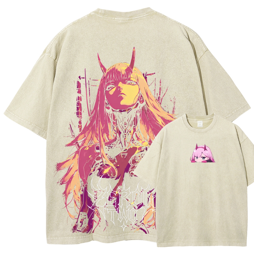 Darling in the Franxx Unisex Fit Washed T-Shirt 2606006019