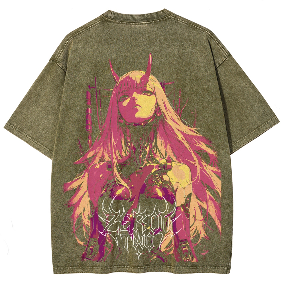 Darling in the Franxx Unisex Fit Washed T-Shirt 2606006019
