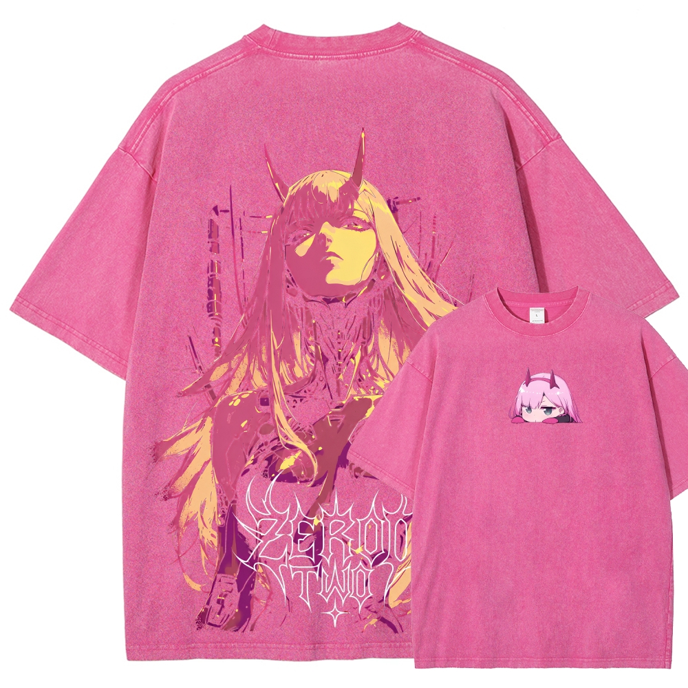 Darling in the Franxx Unisex Fit Washed T-Shirt 2606006019