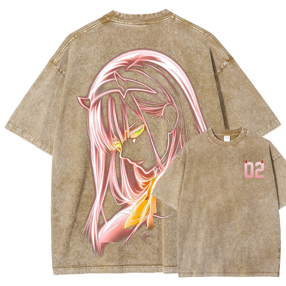 Darling in the Franxx Unisex Fit Washed T-Shirt 2606006033