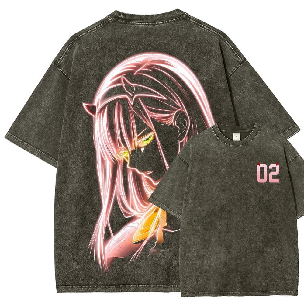 Darling in the Franxx Unisex Fit Washed T-Shirt 2606006033