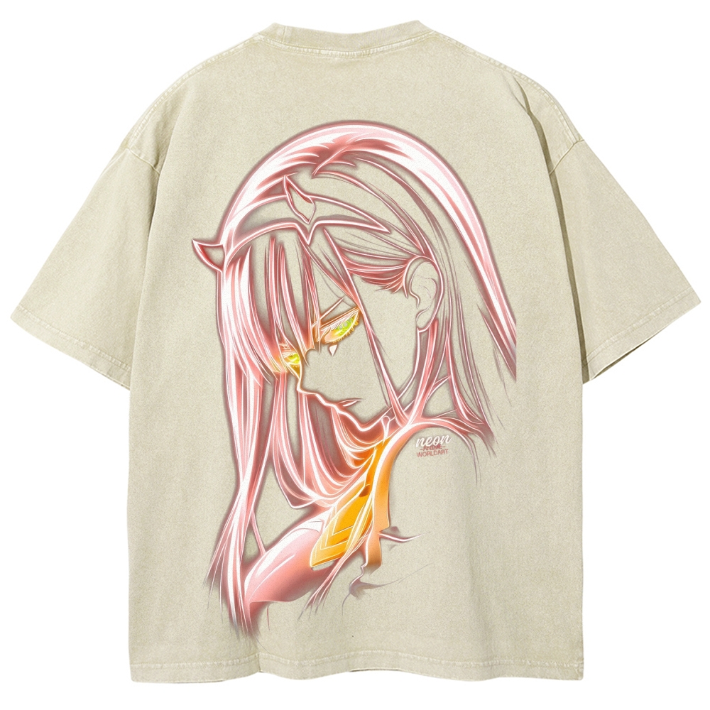Darling in the Franxx Unisex Fit Washed T-Shirt 2606006033