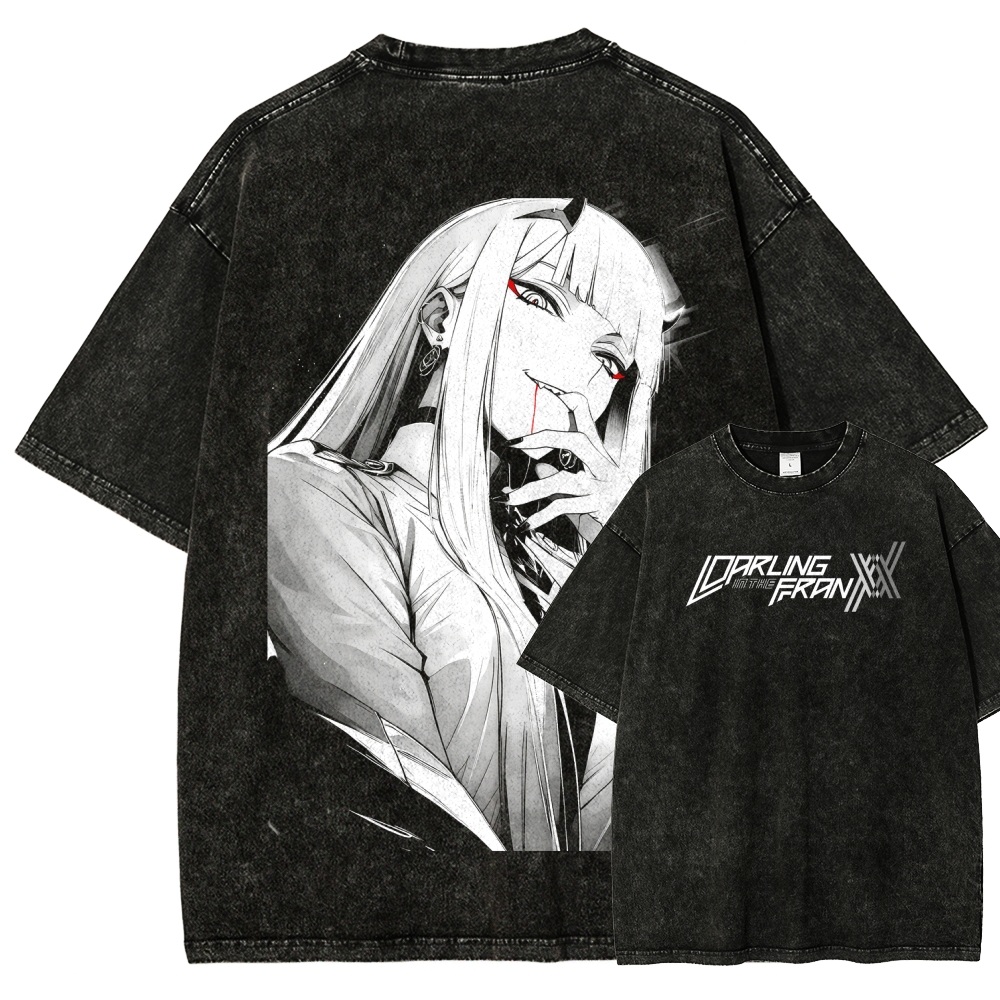 Darling in the Franxx Unisex Fit Washed T-Shirt 2606006039