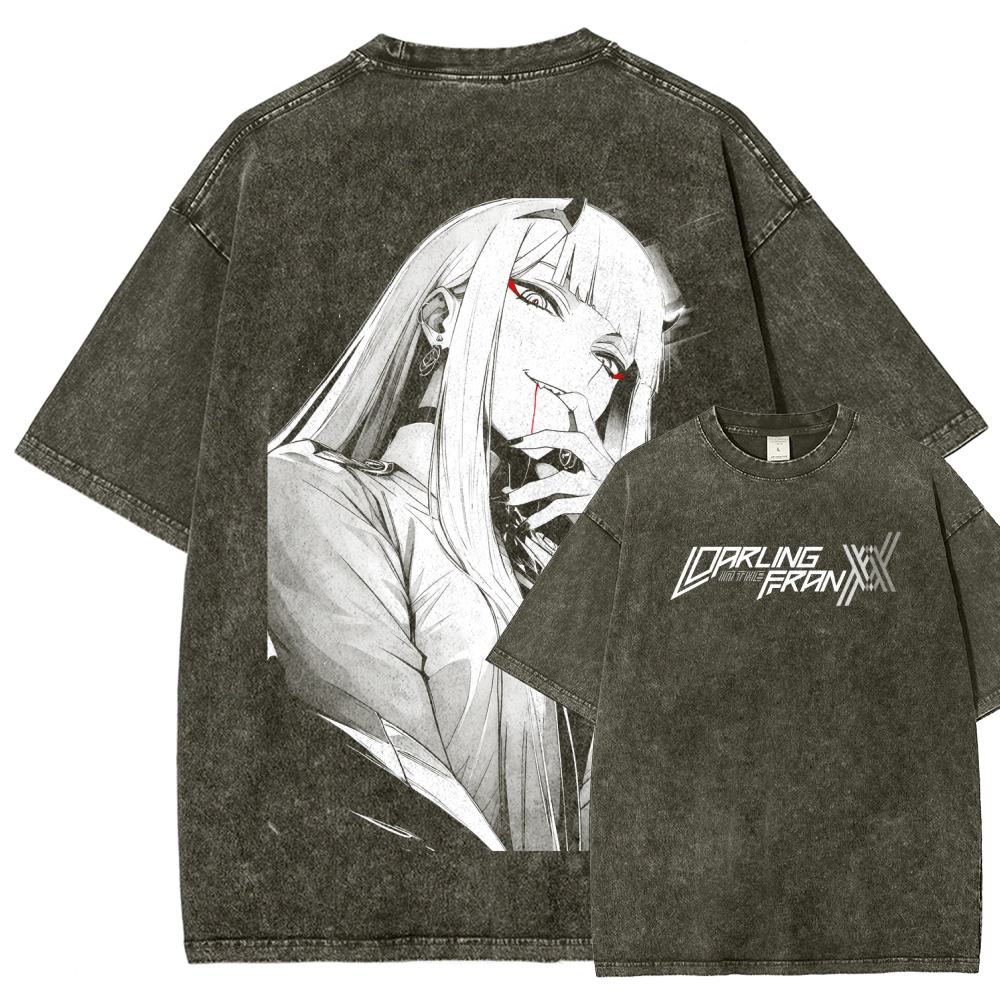 Darling in the Franxx Unisex Fit Washed T-Shirt 2606006039
