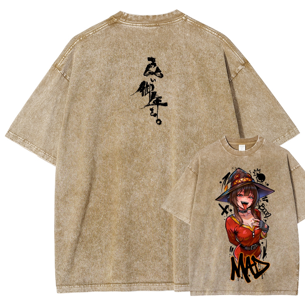 KonoSuba Unisex Fit Washed T-Shirt 2606010185