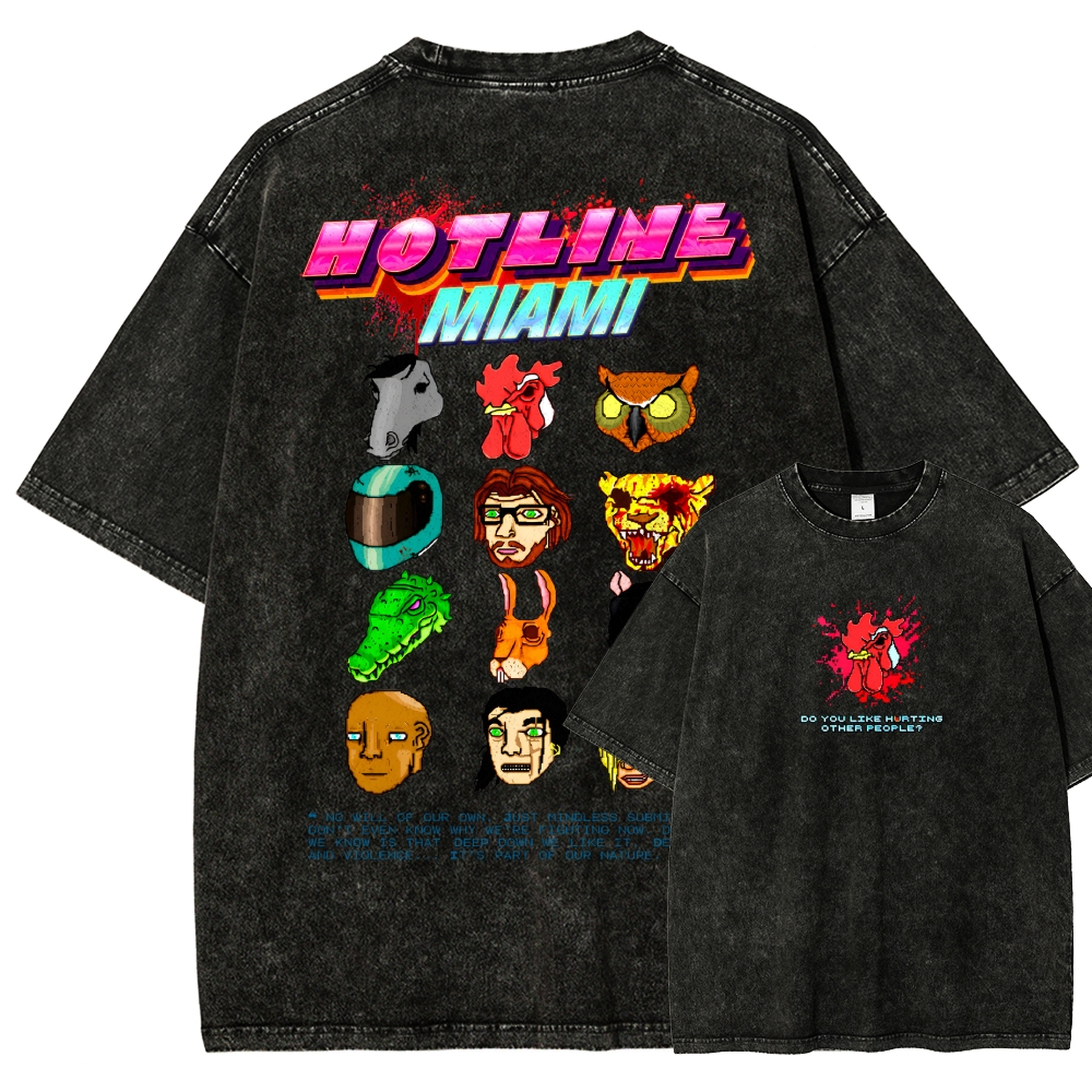 HOTLINE MIAMI Washed T-shirt 2607011697