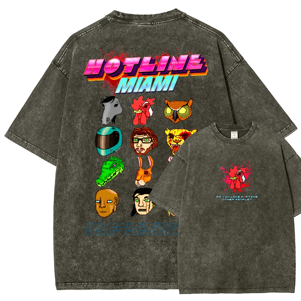 HOTLINE MIAMI Washed T-shirt 2607011697