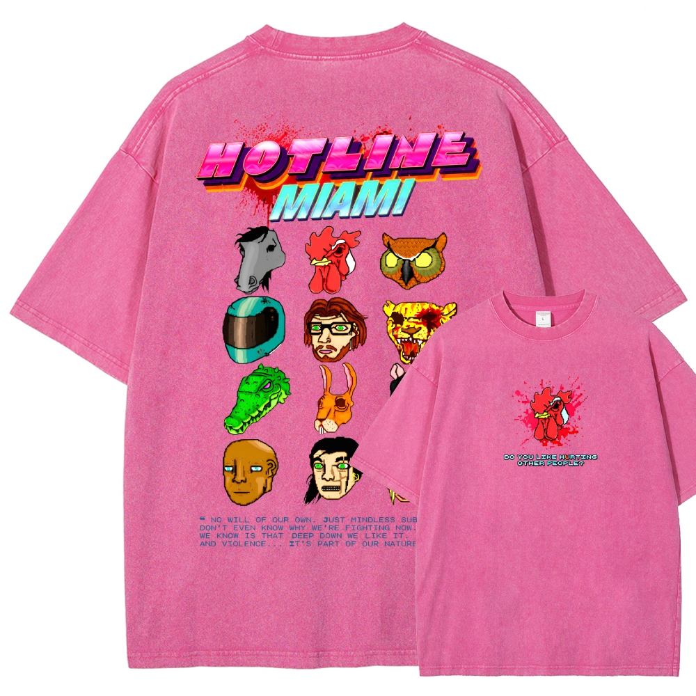 HOTLINE MIAMI Washed T-shirt 2607011697