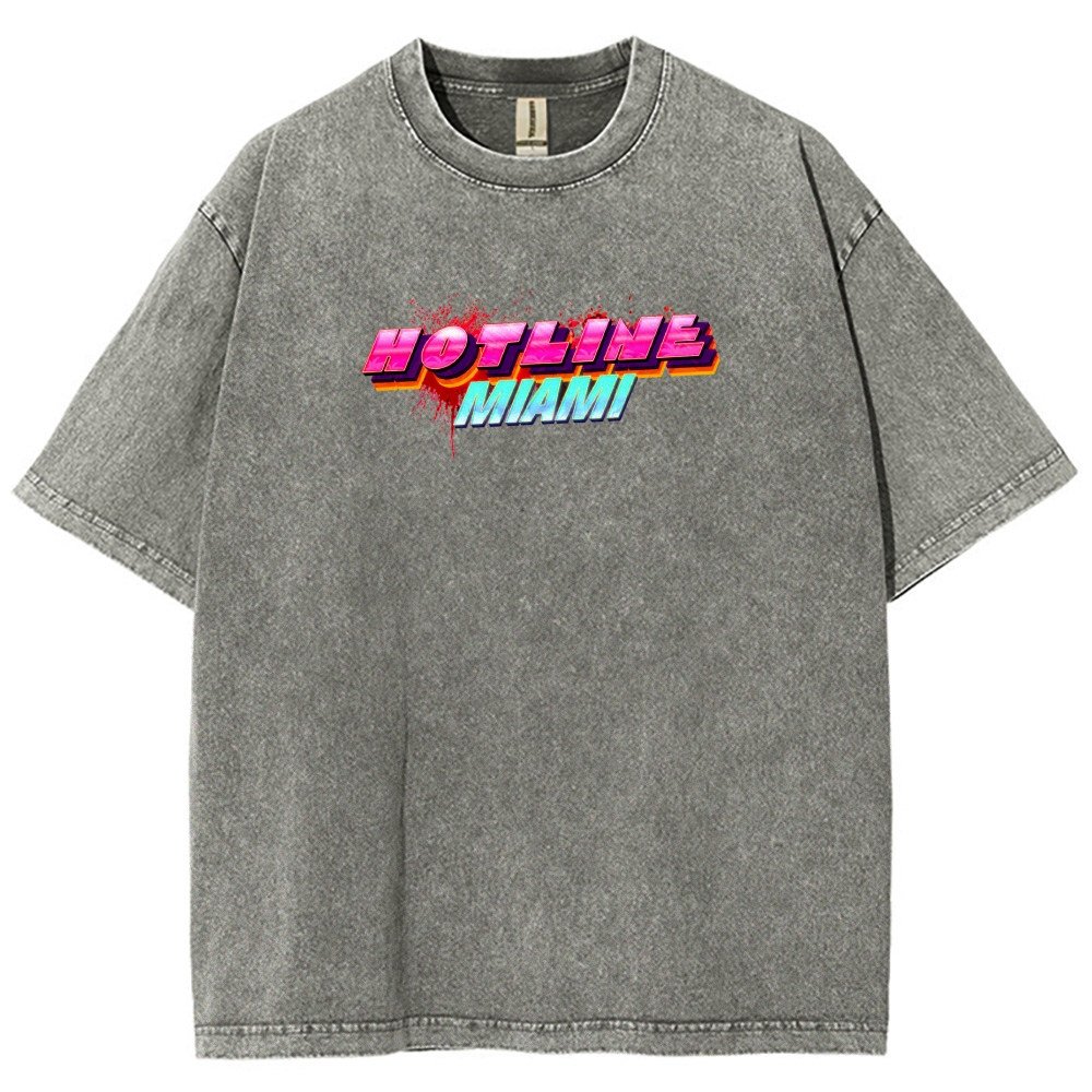 HOTLINE MIAMI Washed T-shirt 2607011702