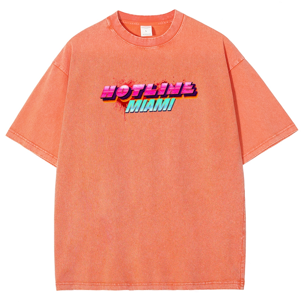 HOTLINE MIAMI Washed T-shirt 2607011702