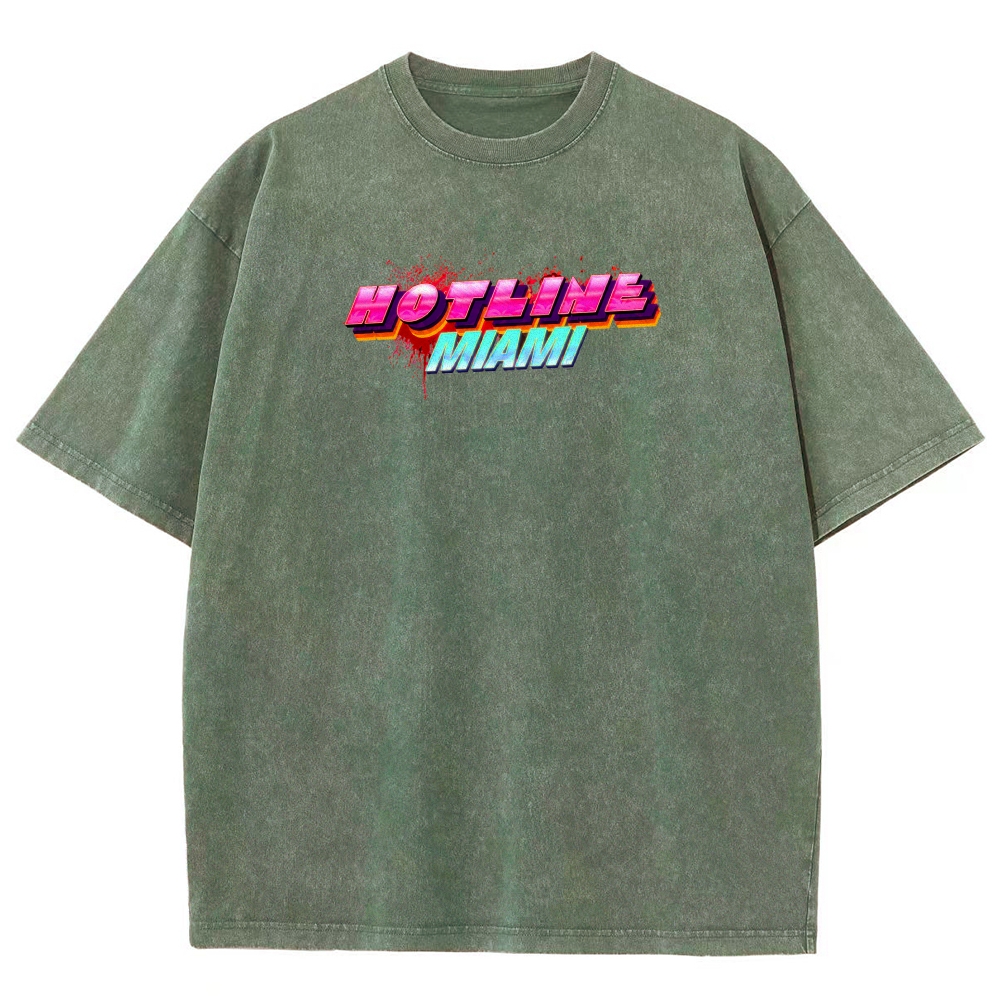 HOTLINE MIAMI Washed T-shirt 2607011702