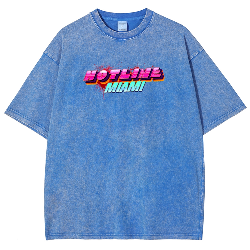 HOTLINE MIAMI Washed T-shirt 2607011702