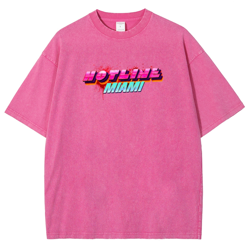 HOTLINE MIAMI Washed T-shirt 2607011702
