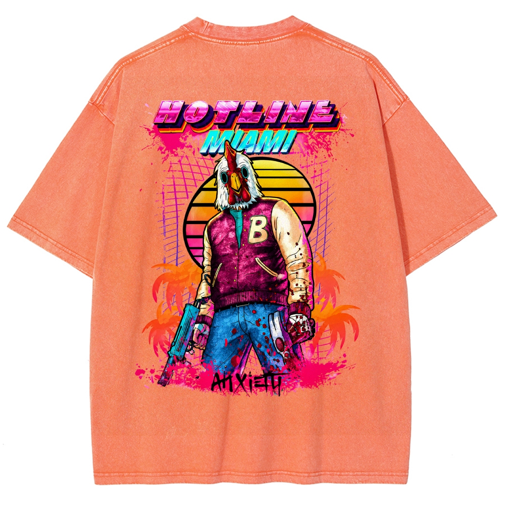 HOTLINE MIAMI Washed T-shirt 2607011712