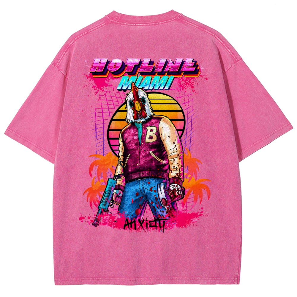 HOTLINE MIAMI Washed T-shirt 2607011712