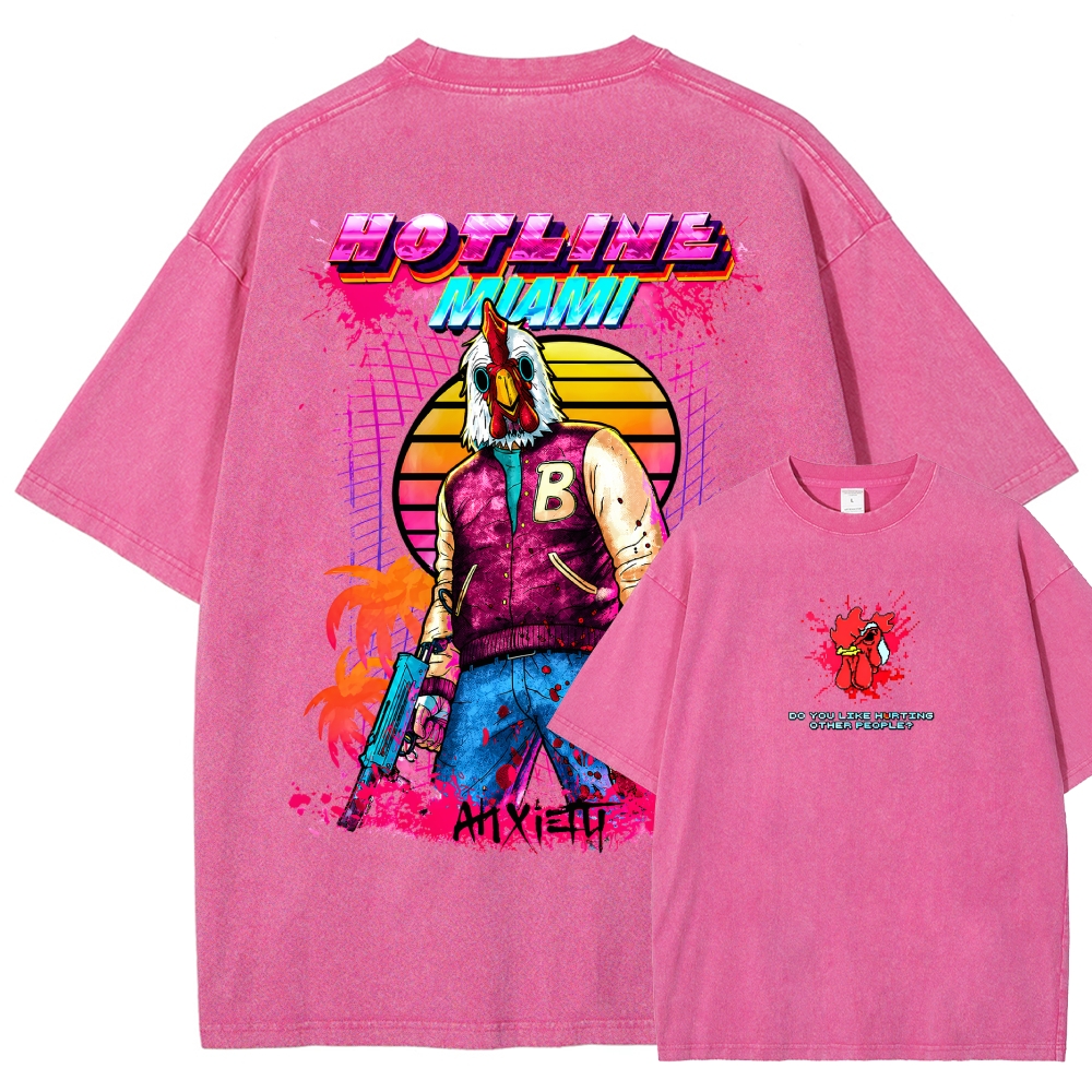 HOTLINE MIAMI Washed T-shirt 2607011712