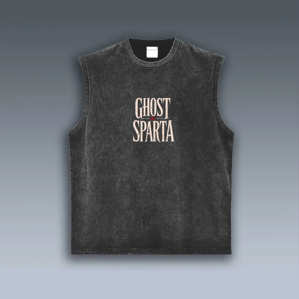 GOW Unisex washed vintage-style sports vest
