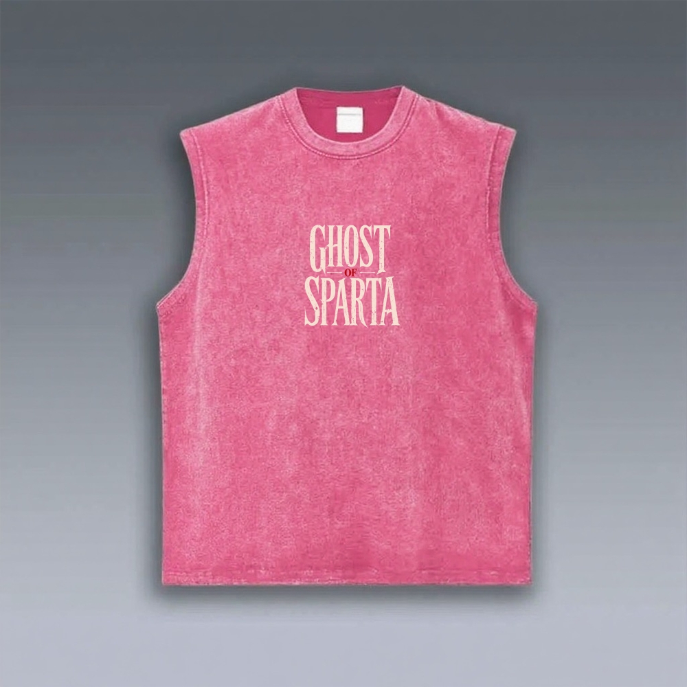GOW Unisex washed vintage-style sports vest