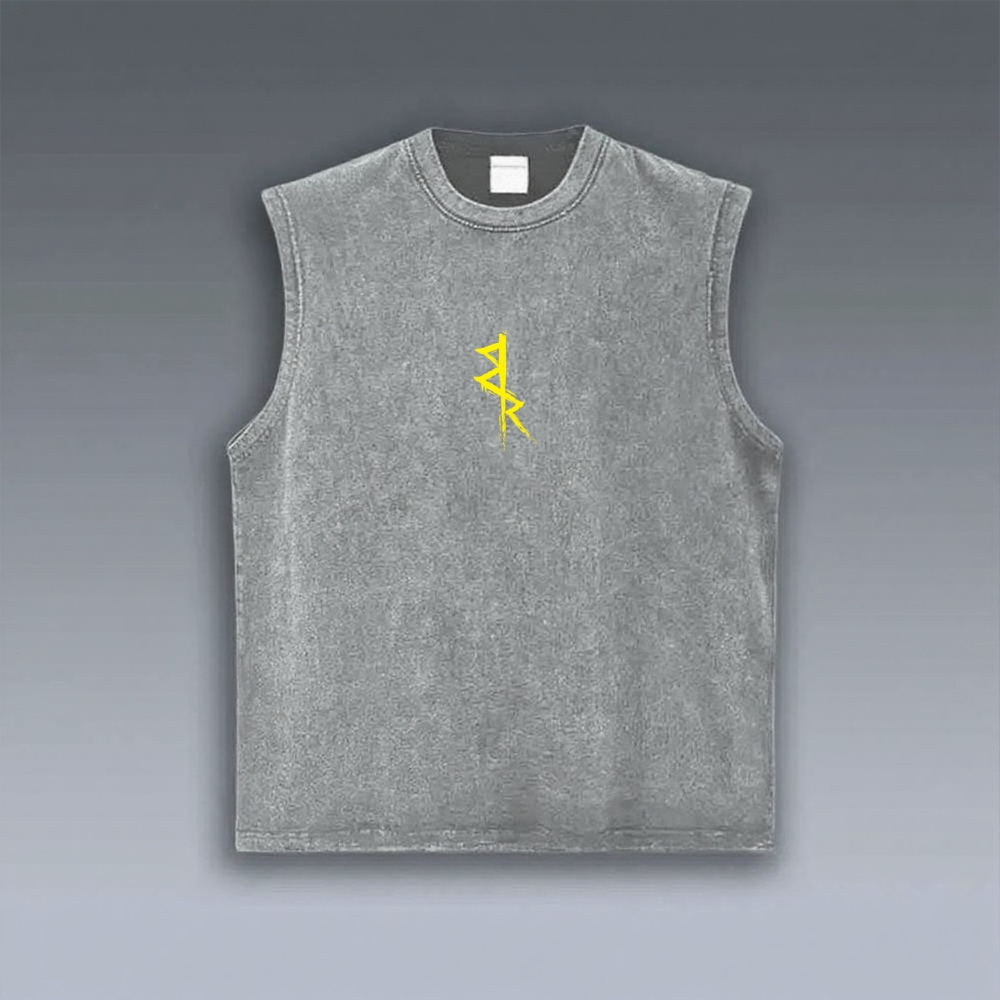 Cyberpunk Edgerunners Unisex washed vintage-style sports vest