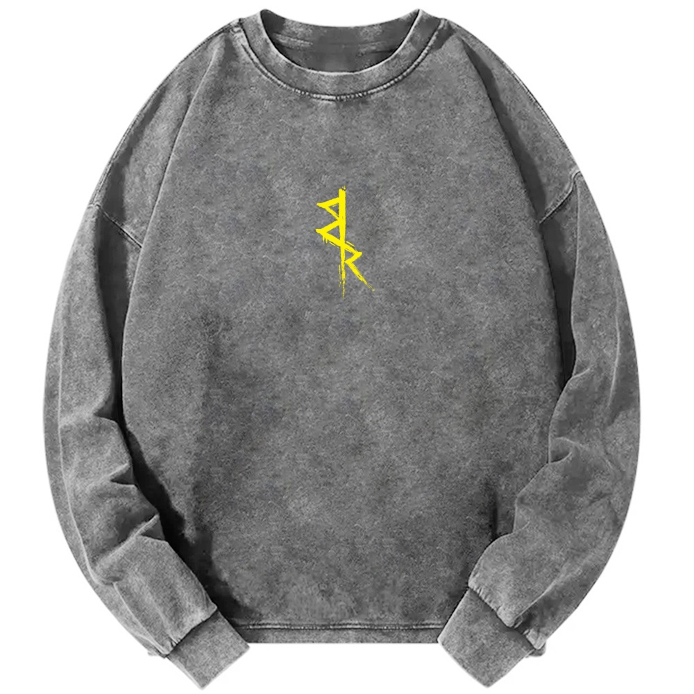 Cyberpunk Edgerunners Men's Washed Vintage Fashion Style