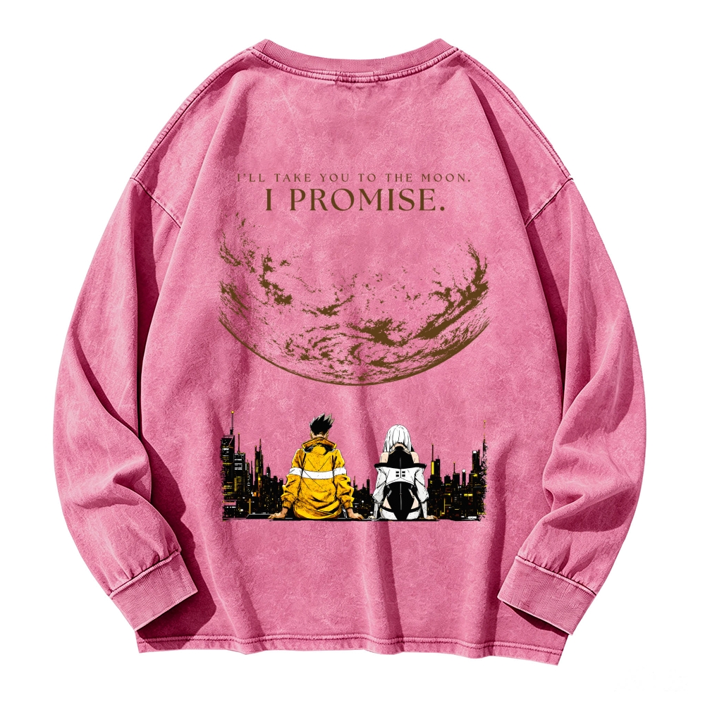 Cyberpunk Edgerunners Men's Washed Vintage Fashion Style