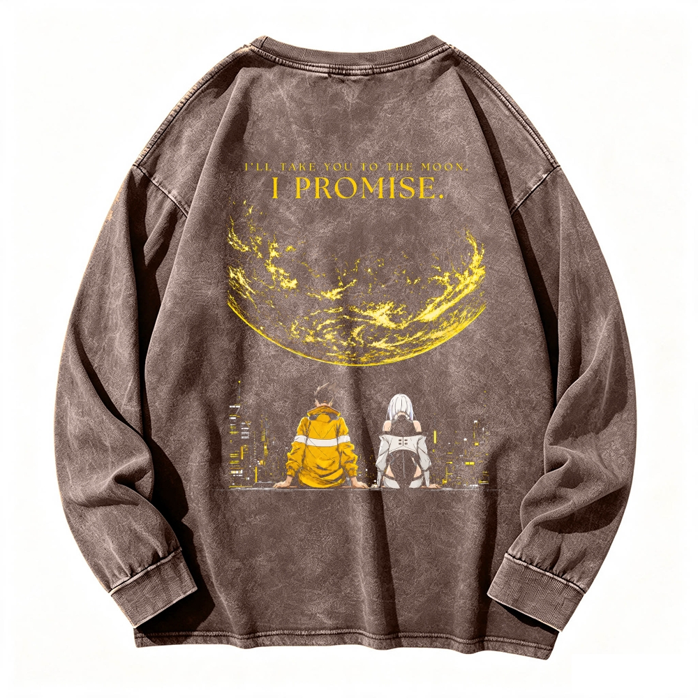 Cyberpunk Edgerunners Men's Washed Vintage Fashion Style