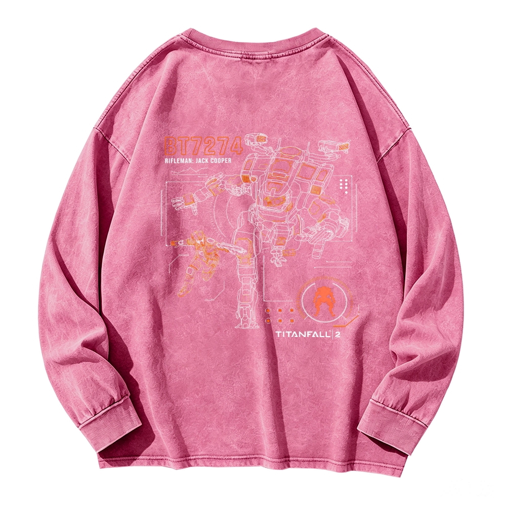 TITANFALL Men's Washed Vintage Fashion Style