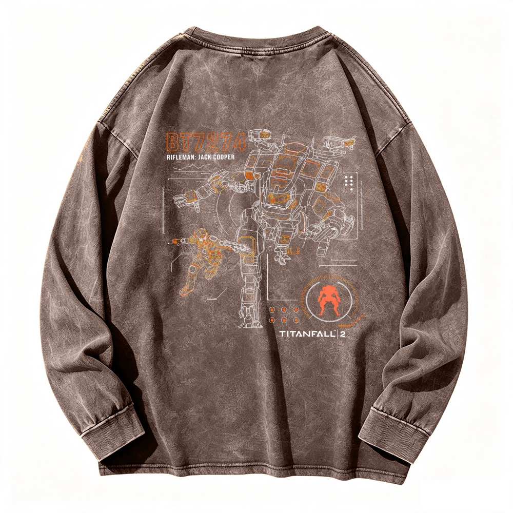 TITANFALL Men's Washed Vintage Fashion Style