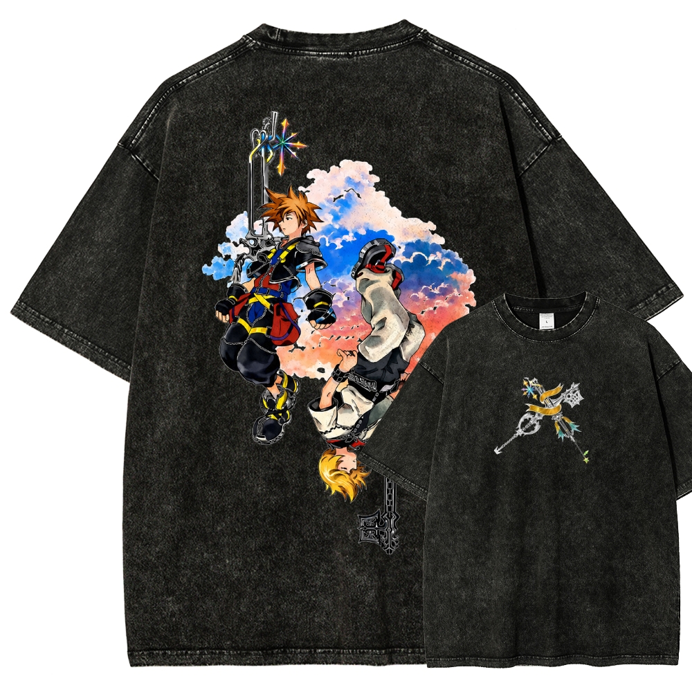 Kingdom Hearts Washed T-shirt 2608007168