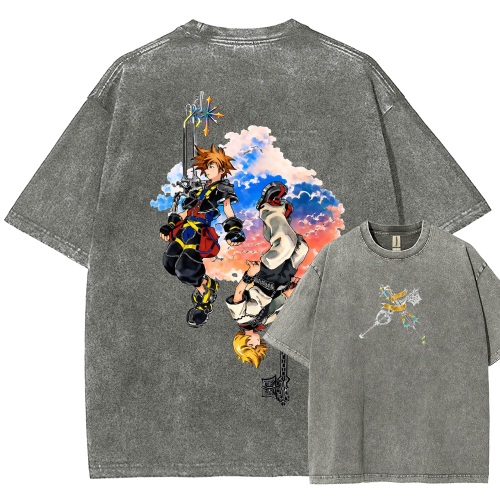 Kingdom Hearts Washed T-shirt 2608007168